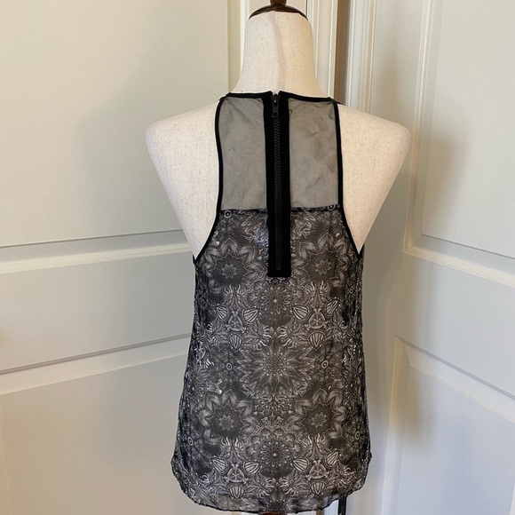 Helmut Lang Sleeveless Mandala Abstract Top Black Sz. M - Picture 6 of 6